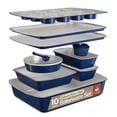 thumbnail image 1 of Bakken- Swiss 10-Piece Bakeware Sets, Nonstick Carbon Steel Baking Sheet & Pans, Stackable Space-Saving Bakeware, Stain-resistant, Oven Safe (up to 450°F), Royal Blue, 1 of 9