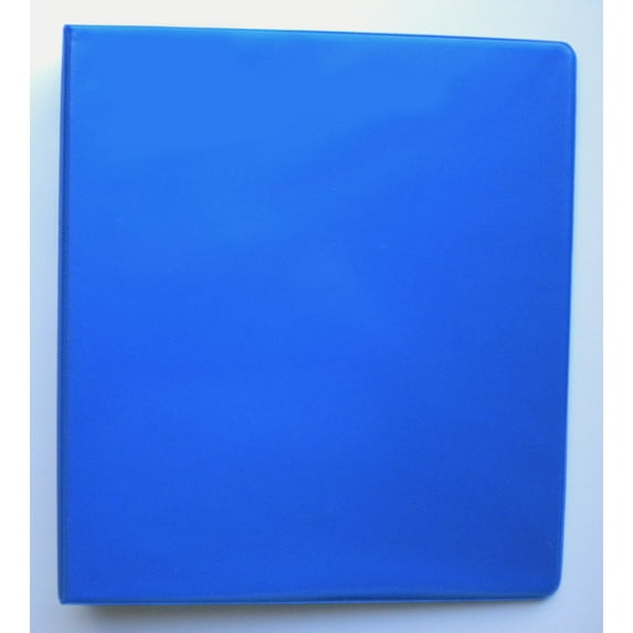Royal Blue 3-Ring 1.5" View Binder, 8.5" x 11", Vinyl, Inside Pockets, Mfd by Samsill - Pack of 6