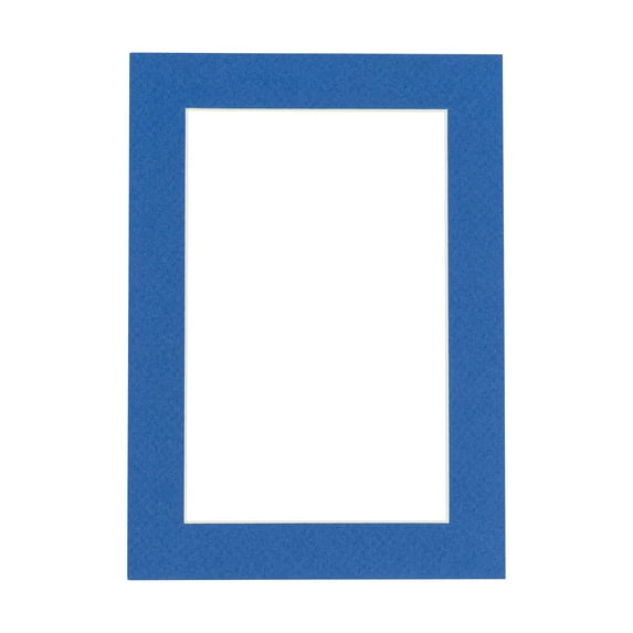 Royal Blue Acid Free 12x16 Picture Frame Mats with White Core Bevel Cut for 8.5x11 Pictures - Fits