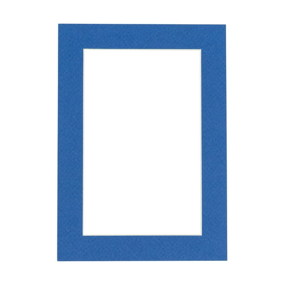 Royal Blue Acid Free 12x18 Picture Frame Mats with White Core Bevel Cut for 11x14 Pictures - Fits
