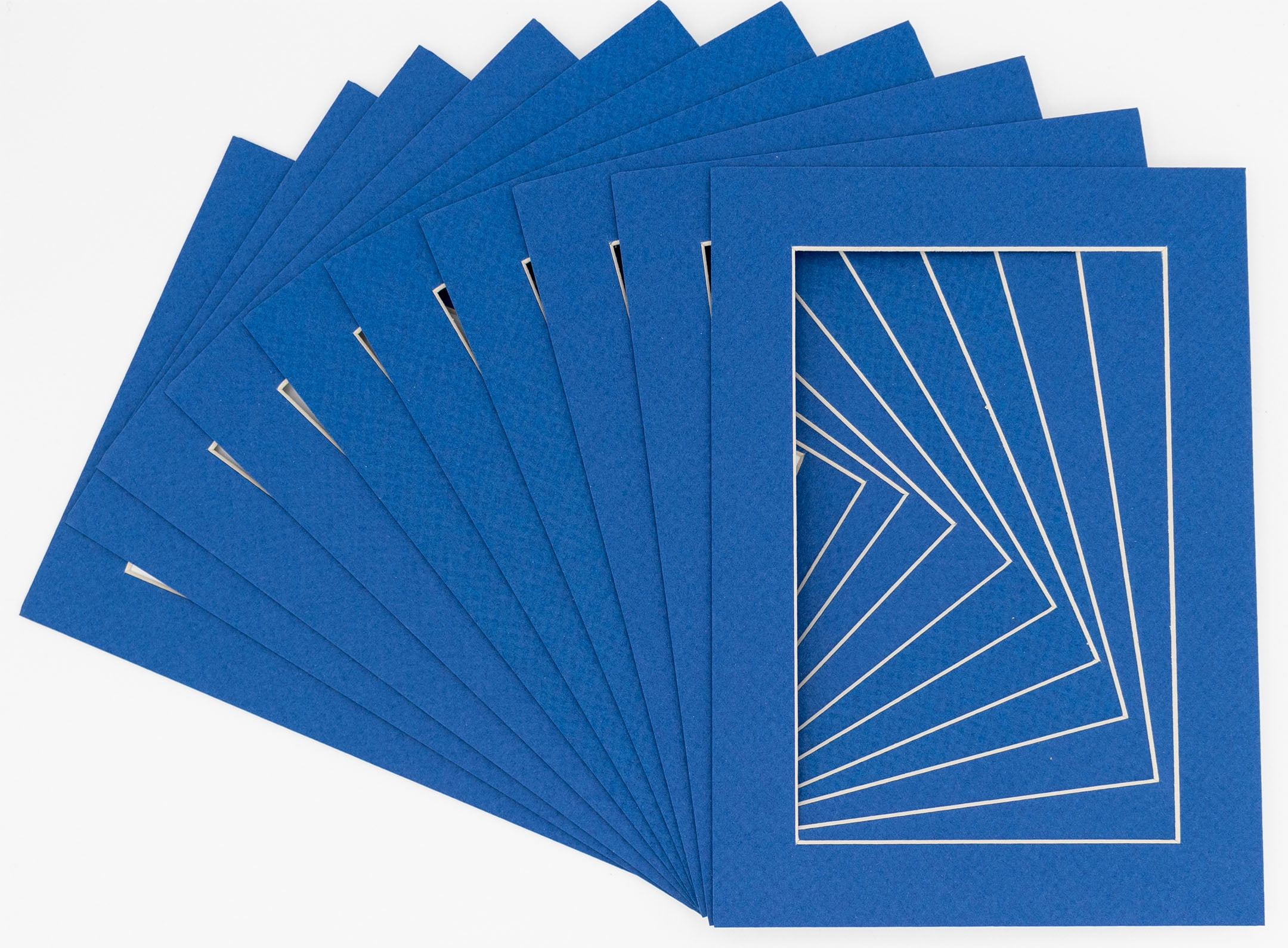 Set Of 2 Acid-Free Picture Mats - Royal Blue & Real Red, Cut For 16x20 Photos To Fit 20x24 Frames