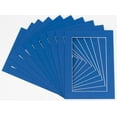 thumbnail image 1 of Royal Blue Acid Free 8.5x11 Picture Frame Mats with White Core Bevel Cut for 5x7 Pictures - Fits, 1 of 4