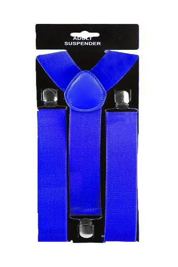 Royal Blue Adult WIDE Suspenders 1.5 Inches Wide, Adjustable, Weddings, Prom, Party