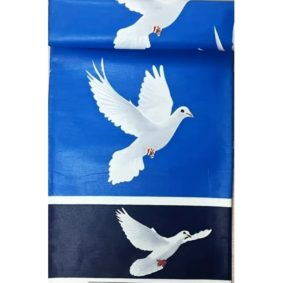 Royal Blue African Fabric Ankara Prints Real Cotton Wax Print. By the Yard