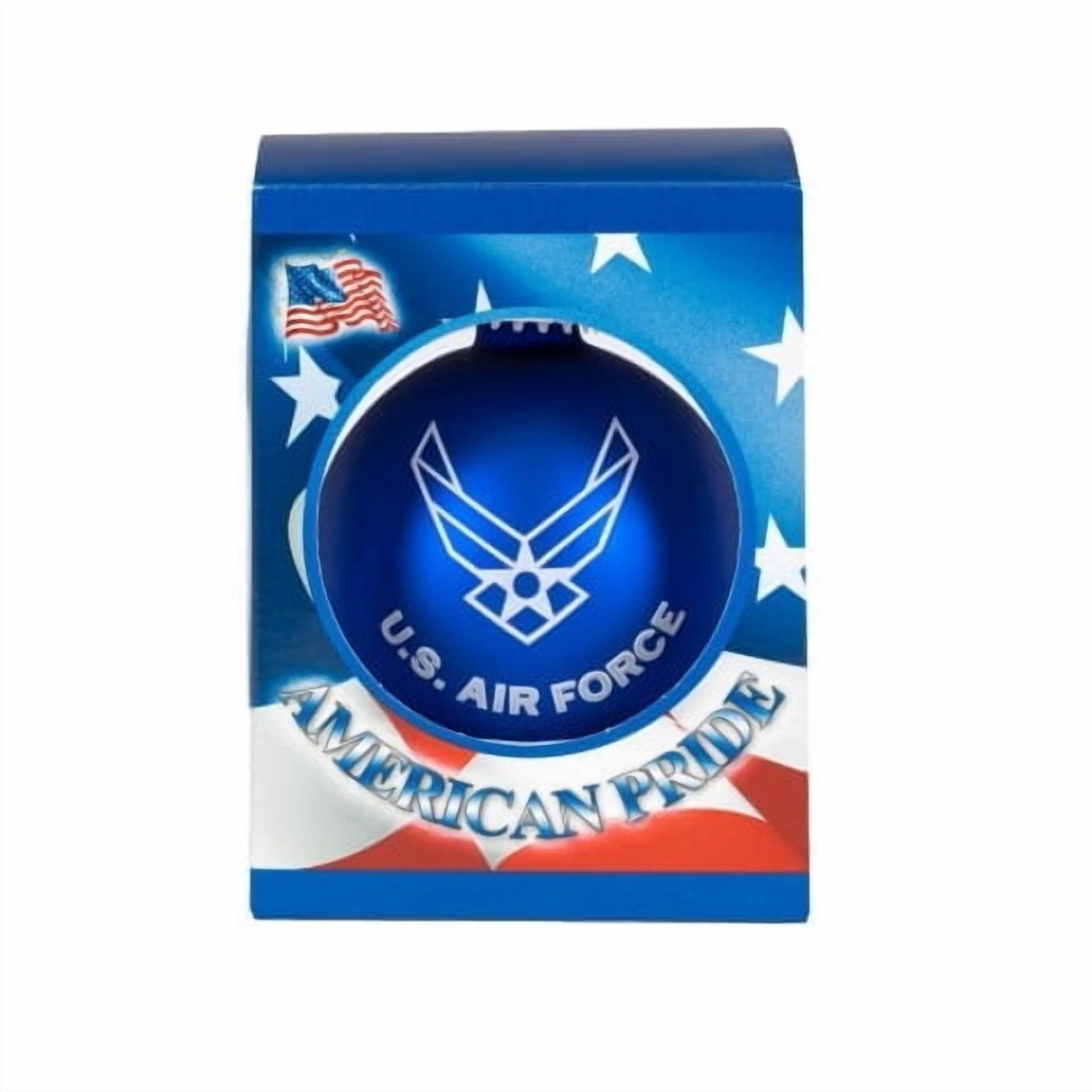 Matte Royal Blue Glass U.S. Air Force Ball Christmas Ornament, 3.8", by Holiday Time