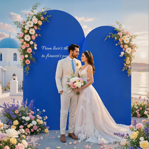 Royal Blue Arch Backdrop Cover 7.2FT 6FT Spandex Arch Covers Stretchy Backdrop Set of 2, Double-Layer Wrinkle Free Wedding Arch Stand Cover Party Backdrop Curtains for Shower Birthday Party Decor