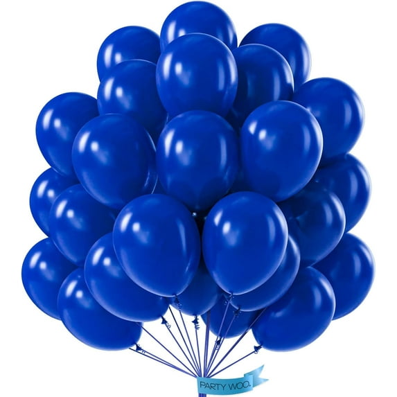Royal Blue Balloons 50 pcs 12 Inch Matte Dark Blue Latex Helium Balloons for Graduation Independence Day Memorial Day Baseball Baby Shower Gender Reveal Birthday Party Decorations Blue-Y59