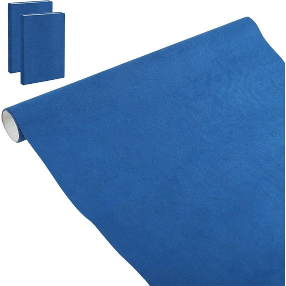 Royal Blue Book Cloth for Book Binding 40x17inch Suede Fabric Surface Paper Backed Washable and Reusable Protective Cover Book Binding Materials for Adult DIY Book Album Cover Royal Blue