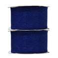 thumbnail image 1 of Royal Blue Burlap Ribbon 1.5 Inch 2 Rolls 20 Yards Unwired Rustic Jute Ribbon for Crafts, Mason Jars, Weddings, Party Decoration; by Mandala Crafts, 1 of 5