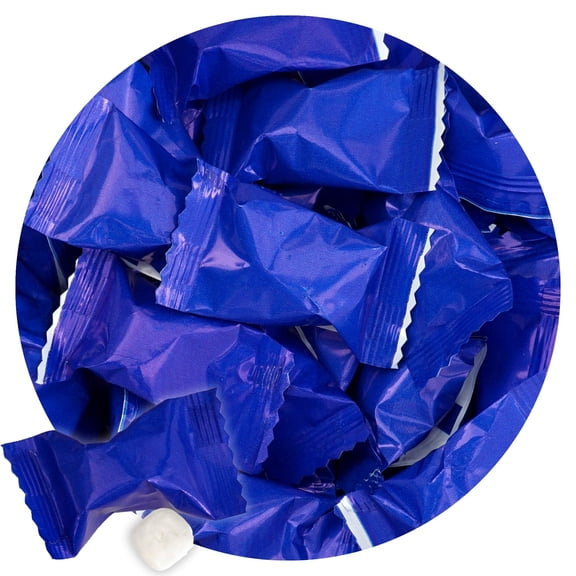 Royal Blue Buttermints, 2 Pound Bulk Bag, After Dinner Mints, Approximately 240 Pieces, Butter Mints Individually Wrapped, Blue Candy