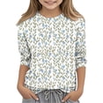 thumbnail image 1 of Royal Blue Children Boy Girl Tops Graphic Blouses for Kid 3/4 Sleeve Boat Neck Spandex Lounge Fall Summer Shirts 2026 Clothing Country Concert 9 Years, 1 of 6