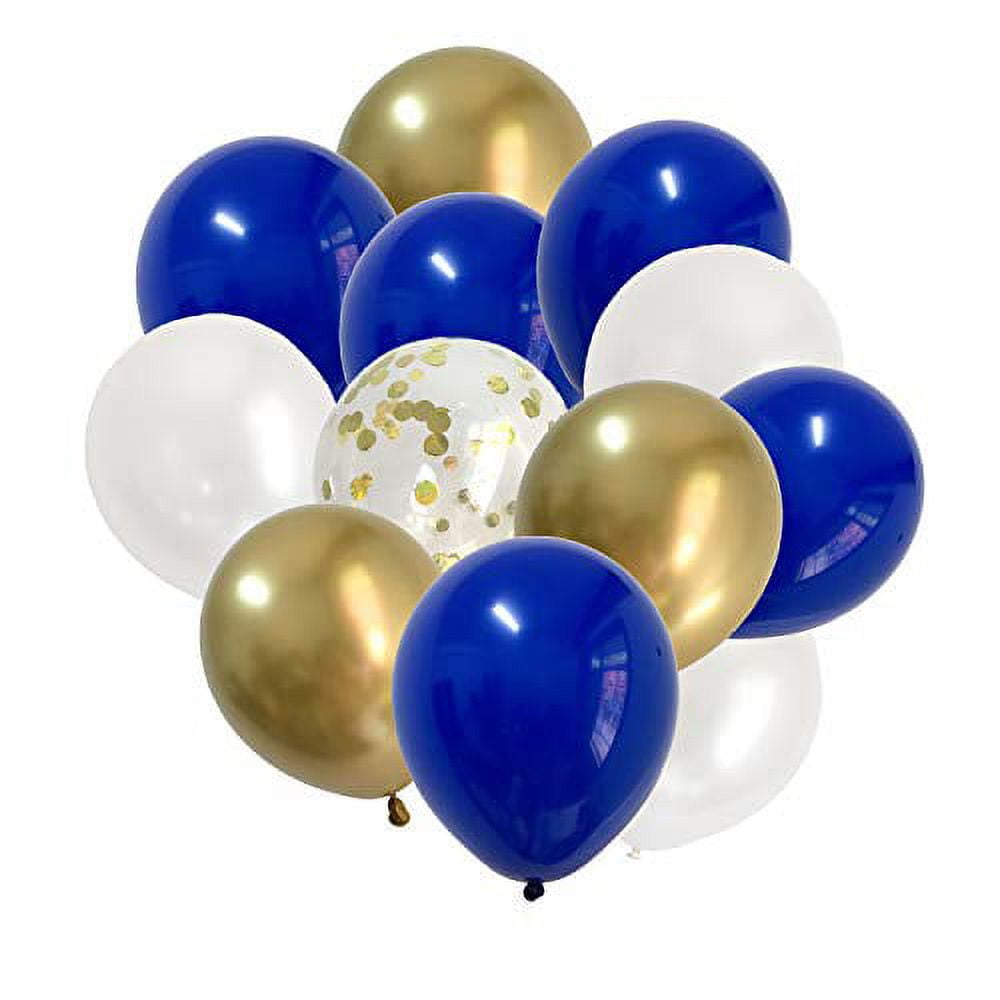  Happy Birthday Confetti Latex Balloon, Blue - 24