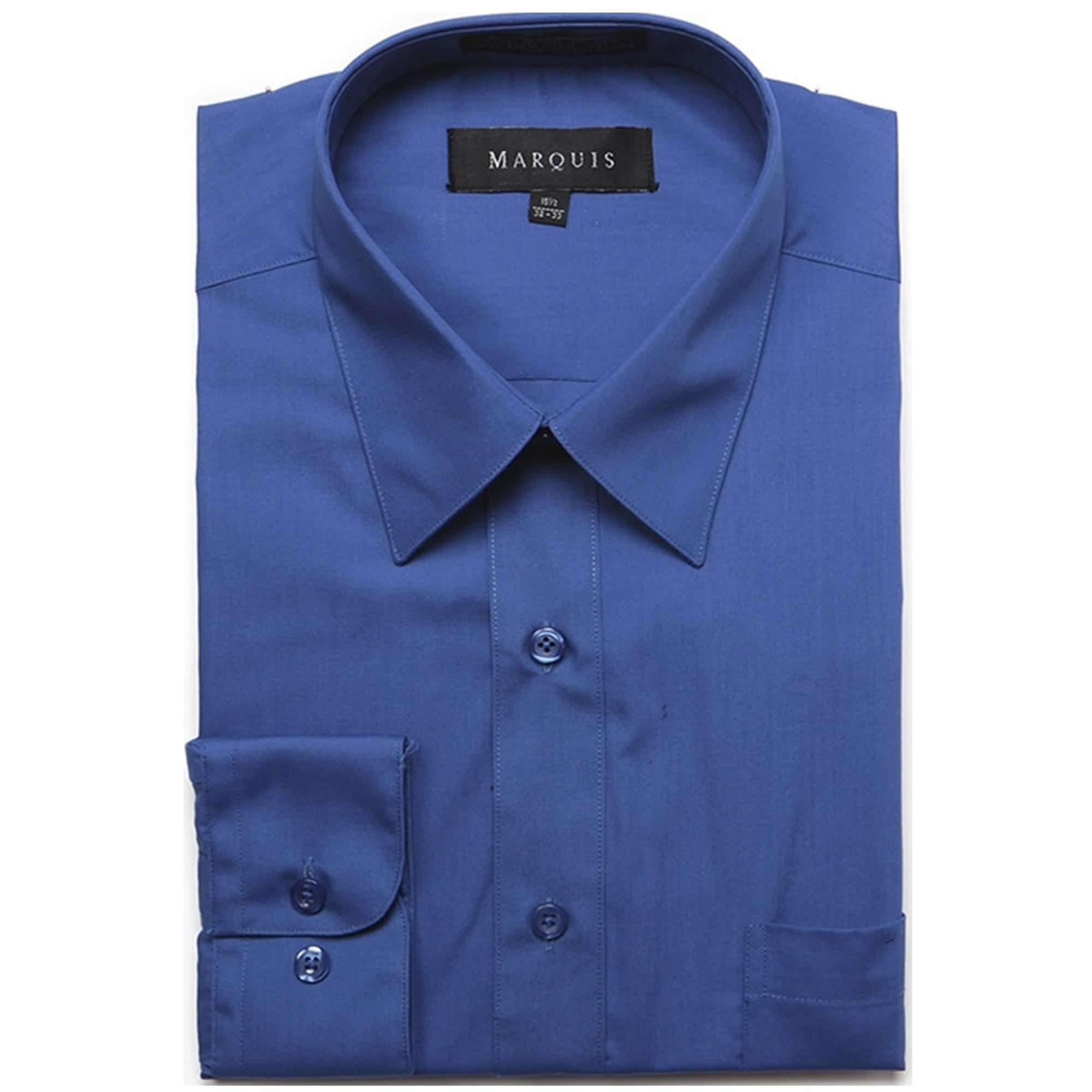 Steel Blue Classic Fit Long Sleeve Dress Shirt N 18.5, S 36-37