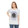 thumbnail image 1 of Royal Blue Cute Varsity Style Tailgate Gameday Football Unisex Shirt, 1 of 10