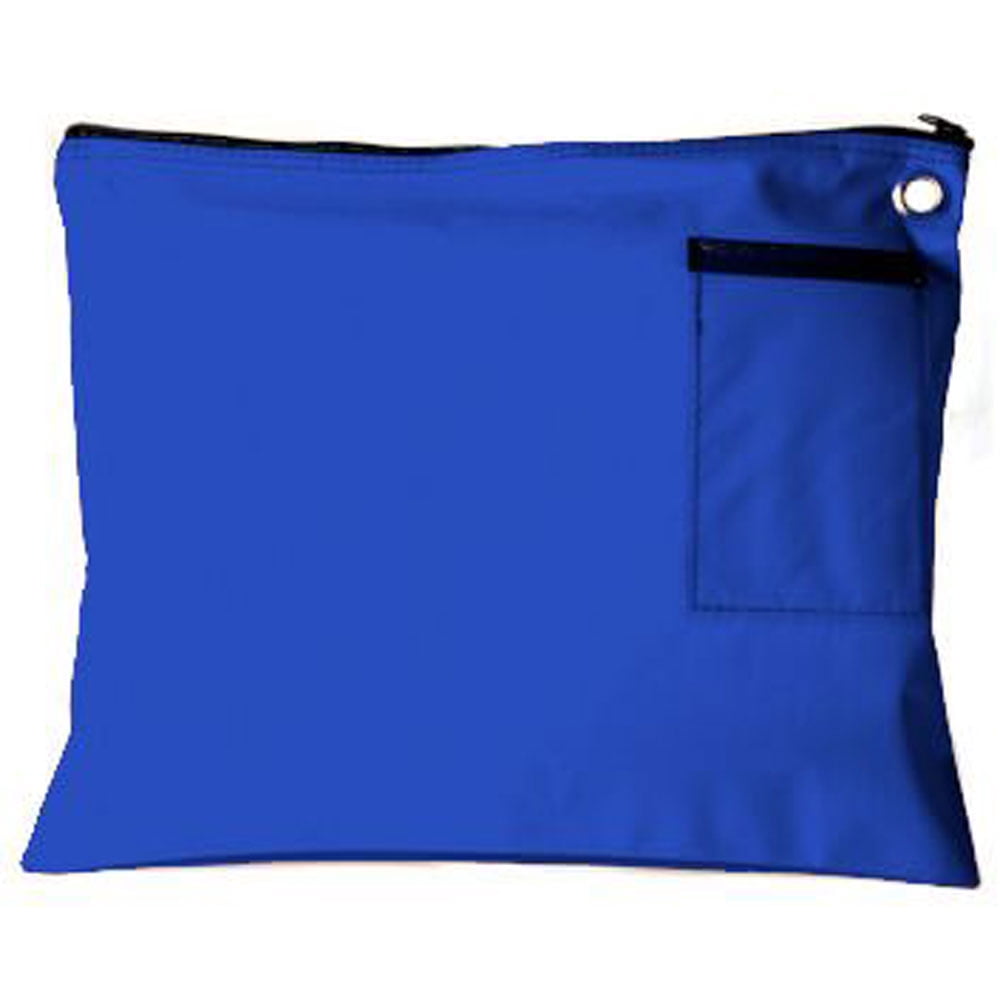 BankSupplies Canvas Interoffice Mailer – Heavy Duty Zippered Mail Bag With Lockable Grommet – Reusable Document Envelope 14x11”