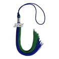 thumbnail image 1 of Royal Blue/Green Graduation Tassel with Silver Date Drop, 1 of 2