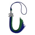 thumbnail image 1 of Royal Blue/Green Graduation Tassel with Silver Date Drop, 1 of 2