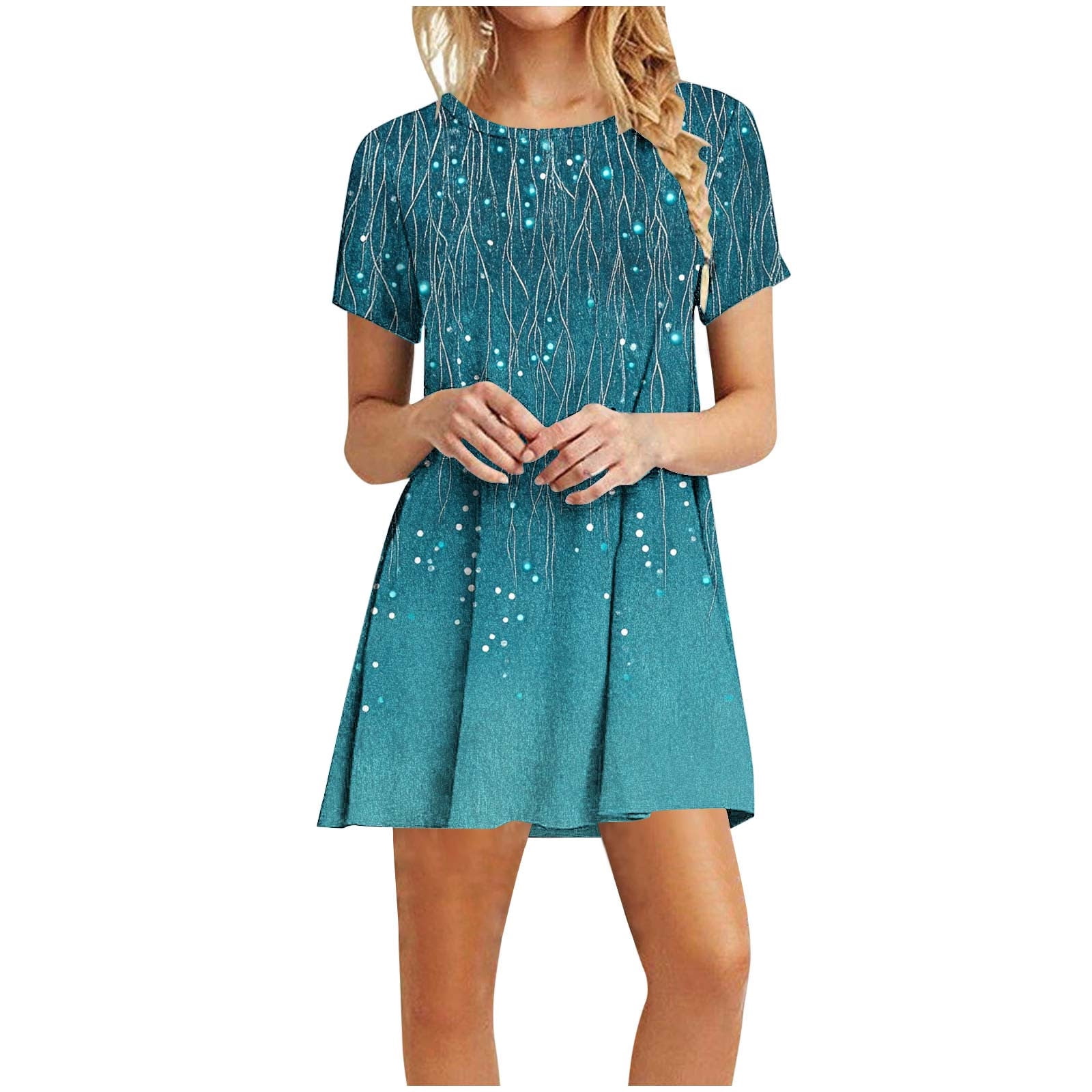 slim fit dress slacks Petite Junior Fit and Flare Glitter Dress 6 / Purple