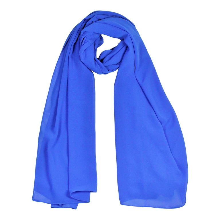 Royal blue chiffon scarves deals