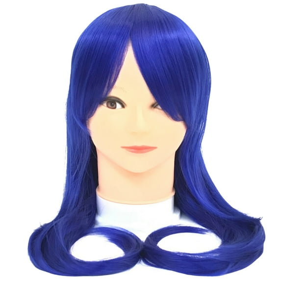 Royal Blue Long Curled Wig