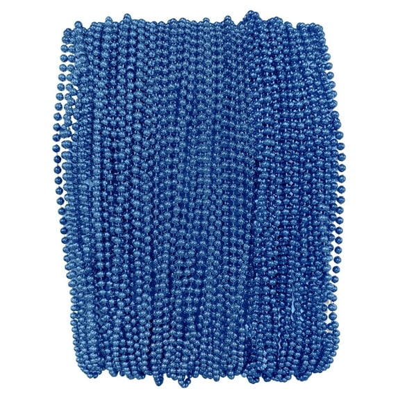 Royal Blue Mardi Gras Beads - 33 inch 7mm, 72 Necklaces