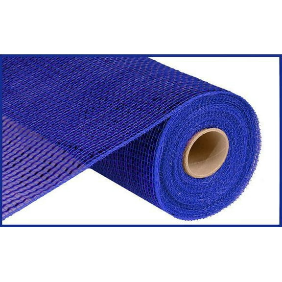 Royal Blue Metallic Poly Mesh Roll Deluxe Wide Foil 10 Inches x 10 Yards (30 Feet)
