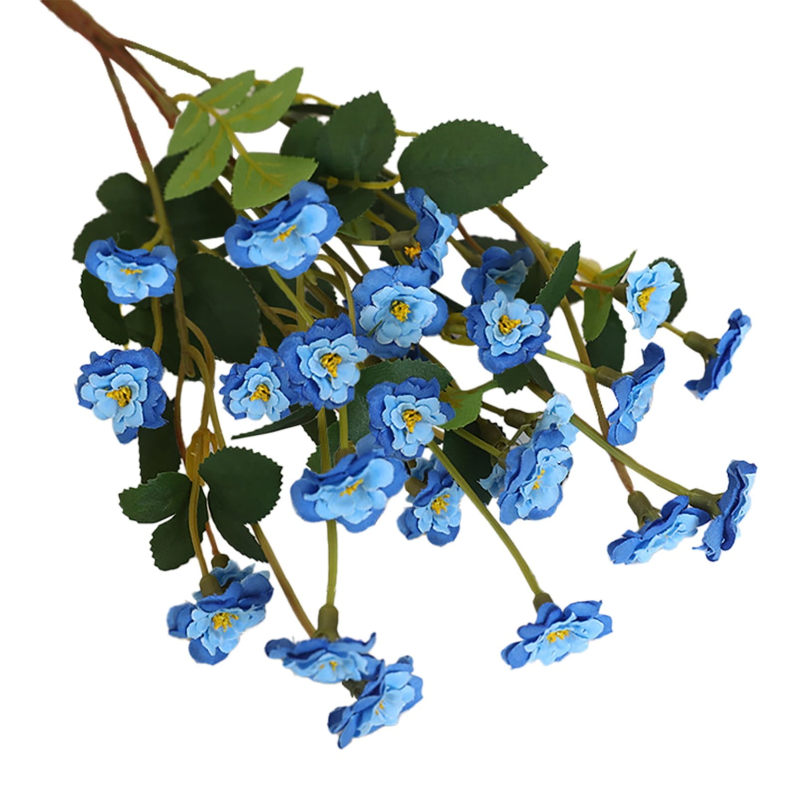 Plastic Blue Roses Royal Blue Mini Rose Artificial Plants - Office Desk Decor, Birthday ...