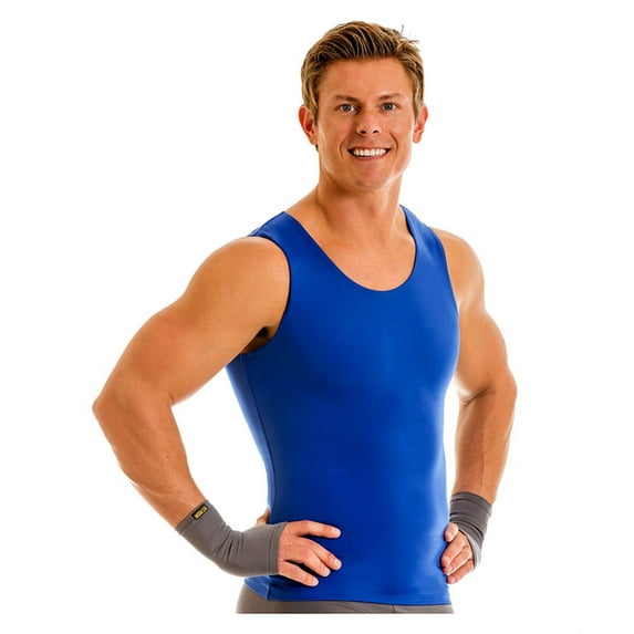 Royal Blue Muscle Tank Men's Firming Compression Under Shirt (Medium)