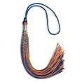 thumbnail image 1 of Endea Graduation Royal Blue/Orange Mixed Color Graduation Tassel with Stacked Silver Date Drop, 1 of 2