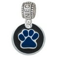 thumbnail image 1 of Royal Blue Paw on Black Disc - Niece Charm Bead, 1 of 1