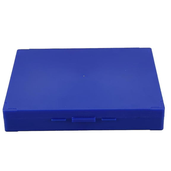 Royal Blue Plastic Rectangle Hold 100 Microslide Slide Microscope Box