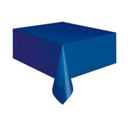 Royal Blue Plastic Tablecloth, 108" x 54"