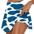 thumbnail image 1 of Royal Blue Pleated High Leg 2 Piece Workout Gym Yoga Tennis Matching Skirt Sets for Women Leopard Print Mini Petite Loose Fit Skirt Shorts Sets Ladies Clothing M, 1 of 5