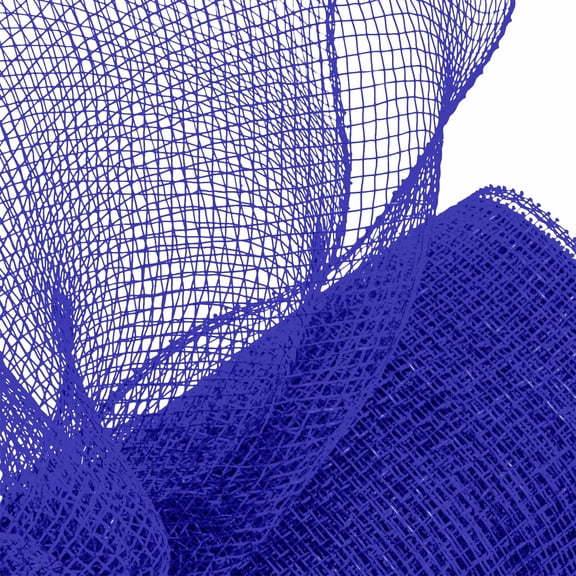 Royal Blue Poly Mesh Ribbon with Foil forWreaths, Swags Bows Wrapping and Decorating Supplies - 1 Roll of Deco Mesh Net, Decorative Polypropylene Material (10 Inches x 10 Yards)