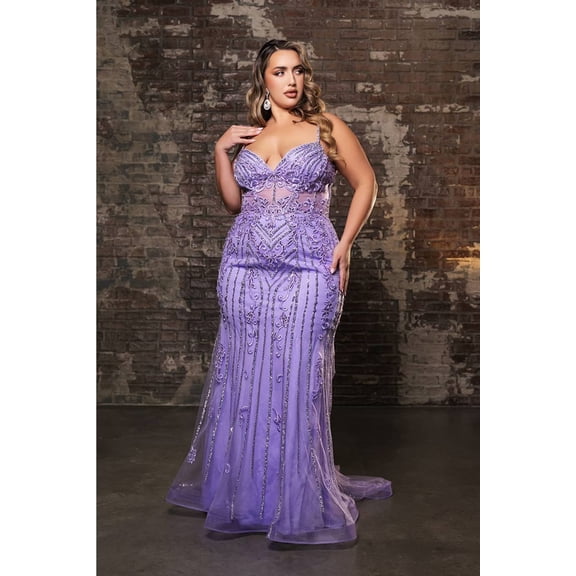 Royal Blue Queen RQ8144 Luxurious Mermaid Prom 2026 Dress with Fine Embroidery Lilac Lavender 10