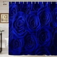 thumbnail image 1 of Royal Blue Rose Floral Shower Curtain, Elegant Blooming Flower Bouquet Artwork Romantic Valentine''s Day Modern Bathroom Decor for Women Waterproof Polyester Fabric Shower Curtain, 72 X 72 Inch, 1 of 5