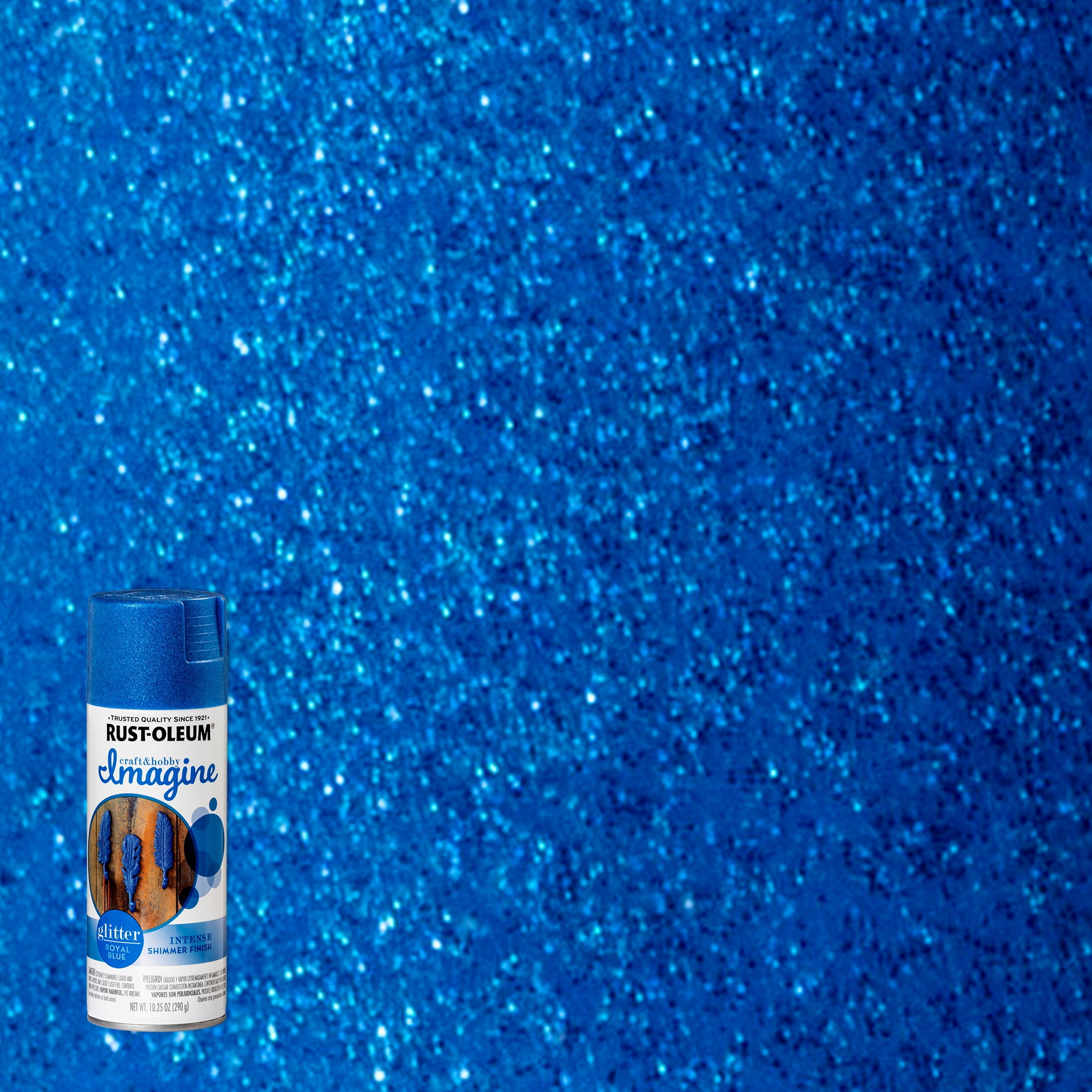 Royal Blue, RustOleum Craft & Hobby Imagine Glitter Spray Paint 354072, 10.25 oz. 4 Pack
