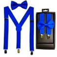 thumbnail image 1 of Royal Blue  SUSPENDER and BOW TIE SET Wedding Party - USA Seller - Adults Teens Men Women, 1 of 2