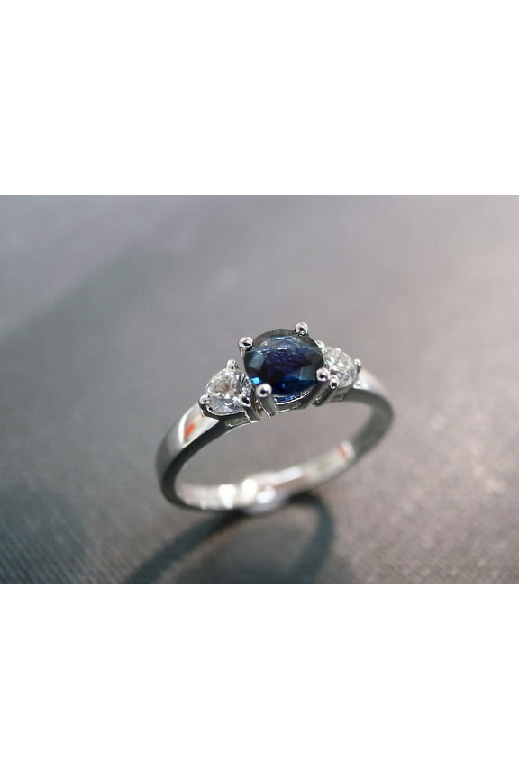 Royal Blue Sapphire Ring, Handmade Blue Sapphire Ring, Sapphire Solitaire Ring, Ceylon Blue Sapphire Ring for Men's, Gift for Her.