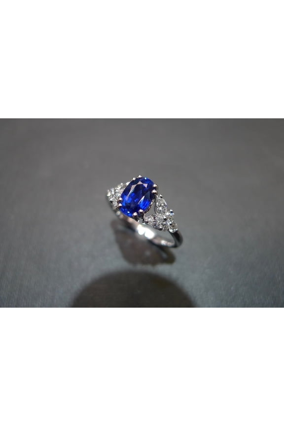 Royal Blue Sapphire Ring, Handmade Blue Sapphire Ring, Sapphire Solitaire Ring, Ceylon Blue Sapphire Ring for Men's, Gift for Her.