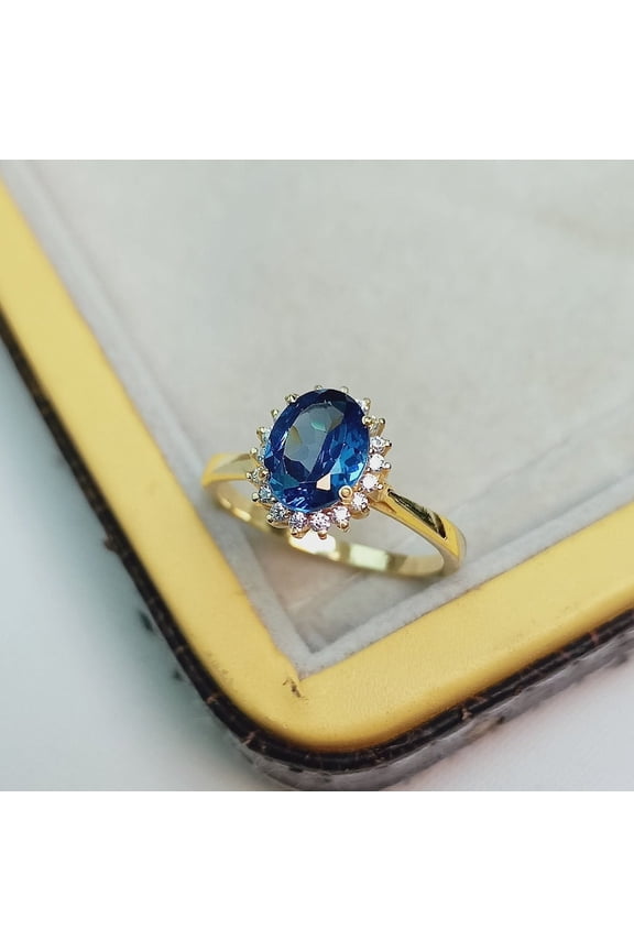 Royal Blue Sapphire Ring, Handmade Blue Sapphire Ring, Sapphire Solitaire Ring, Ceylon Blue Sapphire Ring for Men's, Gift for Her.