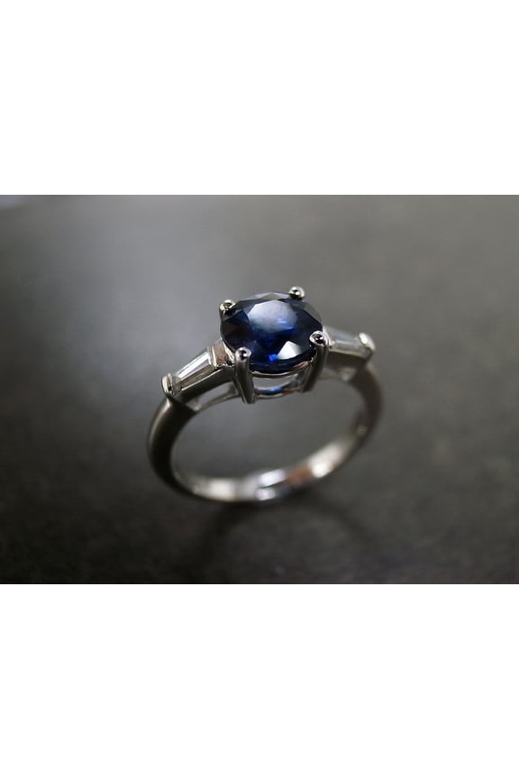 Royal Blue Sapphire Ring, Handmade Blue Sapphire Ring, Sapphire Solitaire Ring, Ceylon Blue Sapphire Ring for Men's, Gift for Her.