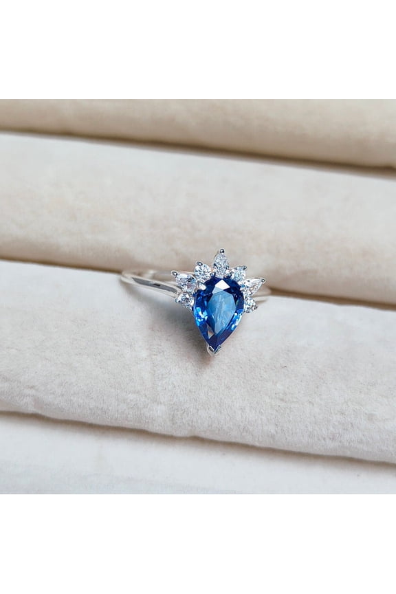 Royal Blue Sapphire Ring, Handmade Blue Sapphire Ring, Sapphire Solitaire Ring, Ceylon Blue Sapphire Ring for Men's, Gift for Her.