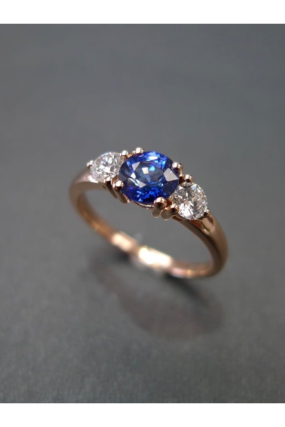 Royal Blue Sapphire Ring, Handmade Blue Sapphire Ring, Sapphire Solitaire Ring, Ceylon Blue Sapphire Ring for Men's, Gift for Her.