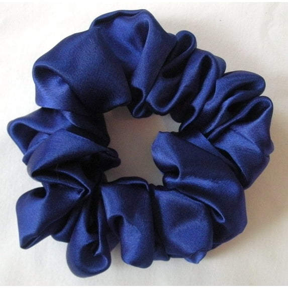 Penny's Boutique Blue Satin Scrunchie, Full