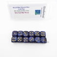 thumbnail image 1 of Royal Blue Scarab Dice with Gold Colored Pips 12mm (1/2in) D6 Pack of 12 Wondertrail, 1 of 1