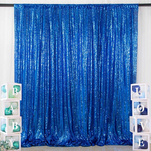 Royal Blue Sequin Photo Booth Backdrop 5x10FT