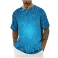 thumbnail image 1 of Royal Blue Short Sleeve T Shirt for Man Fall Summer Boat Neck Geometry Print 3D Digital Graphic Loose Fit Track Gym Lounge Jogger Plain Tops T shirt Man 2025 Clothes 3XL, 1 of 4
