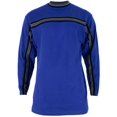 thumbnail image 1 of Royal Blue Striped Collar Adult Crew Sweatshirt - Medium, 1 of 1