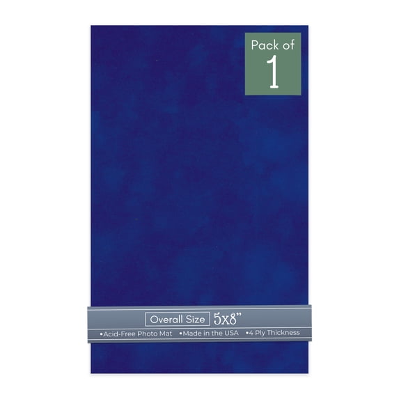 Royal Blue Suede 5x8 Uncut Art Mat Board - No Opening - 1 Mat